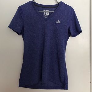 Purple Adidas V-neck Shirt
